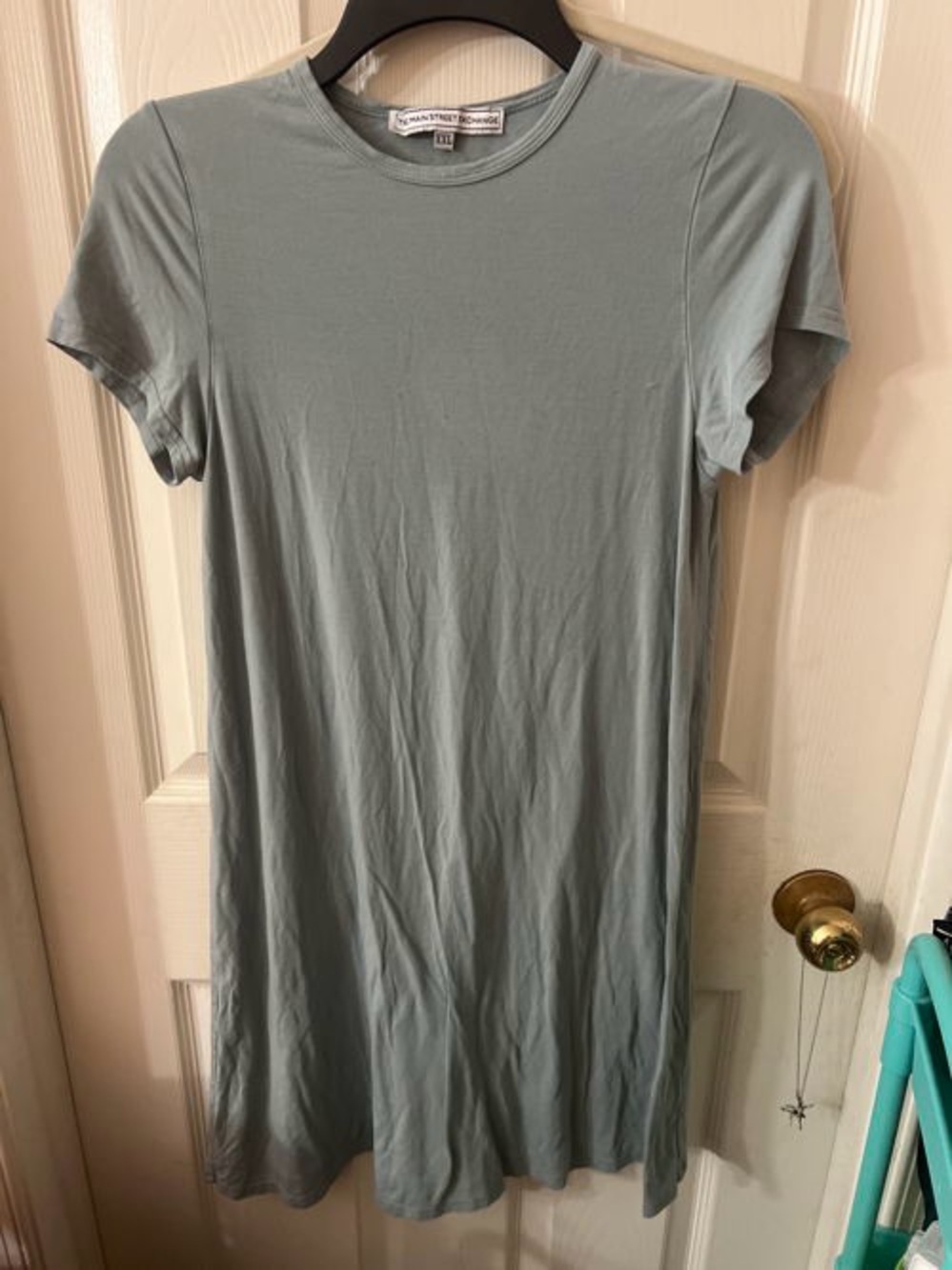 Main Street Exchange Kids Sage Green Short Sleeve Casual Dress